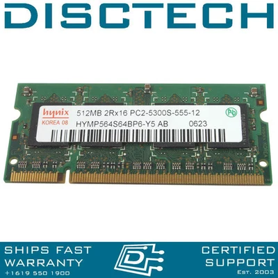 512MB DDR2-667 PC25300S 200-Pin SODIMM Non-EEC RAM Memory Module - Image 1 of 2