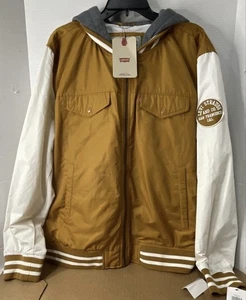 Levi Strauss & Co. Herren Dunkel Senfweiß & Grau Full-Zip Jacke - Größe XXL Neu mit Etikett - Bild 1 von 6