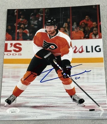 Foto firmada por Sean Couturier autografiada de Philadelphia Flyers 8x10 certificado de autenticidad JSA Foto 1 de 3