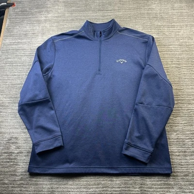 Suéter Callaway Para Hombre Extra Grande Azul Media Cremallera Golf Rendimiento Pullover Foto 1 de 4