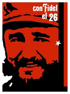 3132.Con Fidel el 26 de julio Poster.Political Cuban communist Decorative Art. - Picture 1 of 1