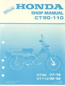 Honda CT90 - CT110 78-82 FACTORY SERVICE / SHOP MANUAL Trail 90 COMB BOUND - Picture 1 of 8