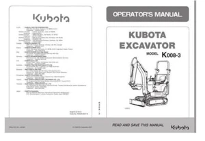 Manuale Operatori Escavatore Kubota K008-3 Consegnato Oggi - Foto 1 di 4