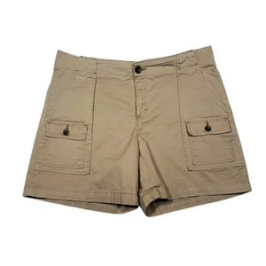 Lee Womens Chino Shorts Cargo Pockets Stretch Brown Size 14 M - Picture 1 of 11