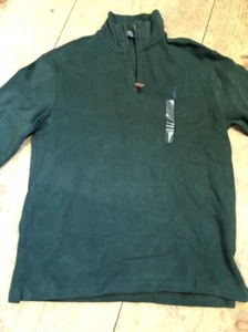 Suéter Polo Ralph Lauren 1/4 con cremallera verde poni logotipo XL $98 - Imagen 1 de 10