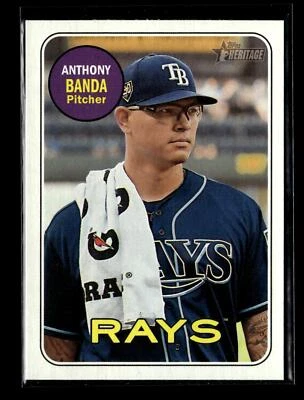 2018 Topps Heritage #714 Anthony Banda SP Tampa Bay Rays - Image 1 of 2