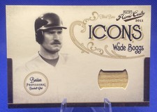 2011 Wade Boggs Playoff Prime Cuts Icons Card #16/99 Game-Used Bat