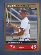 JEFF FRANCOEUR 2002-03 JUST MINORS JUSTIFIABLE GOLD RC #549/1000 ATLANTA BRAVES