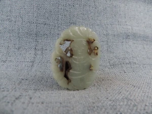 Antique Chinese Hetian Jade Hollow Sculpture Figure Pattern Jade Pendant - Picture 1 of 6