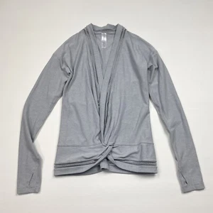 Girl’s Ivivva Own The Move Long Sleeve Twist Shrug Wrap Top Size 12 - Picture 1 of 6