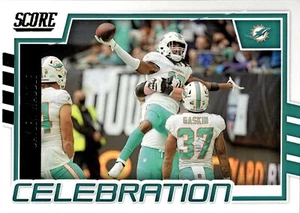 2022 Panini Score Celebration Jaylen Waddle Rookie Miami Dolphins #C-JW - Picture 1 of 2