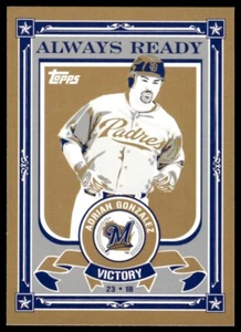 2009 Topps Updates & Highlights Propaganda Adrian Gonzalez R15 San Diego Padres - Picture 1 of 2