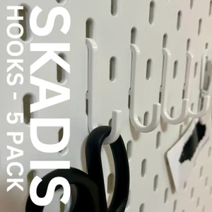 Ikea Skadis kompatibel 5er-Pack Haken vertikale Halterung Wand Pegboard Organizer - Bild 1 von 5