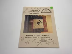 Homespun Elegance Plain And Fancy Patriotic Patches Cross Stitch Pattern 8P - Picture 1 of 3