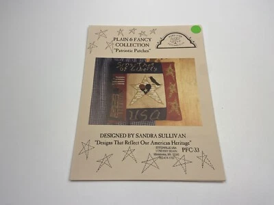 Homespun Elegance Plain And Fancy Patriotic Patches Cross Stitch Pattern 8P - Image 1 of 3