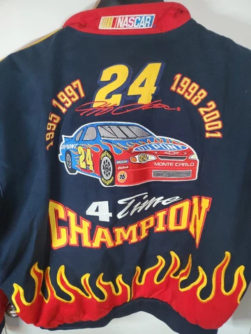 Chase Authentic JH Jeff Gordon 4 Time Champion 2001 Flames Racing Jacket XXXL Cover