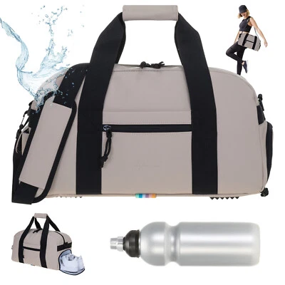 Sporttasche Sport Fitness Bag Damen Tasche Schuhfach 46 Plane 12819 Beige +f