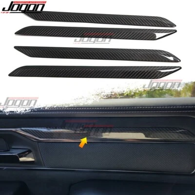 Limitado para Dodge Ram 1500 Rebel Big Horn 2019-2025 decoração real de painel de porta de carbono - Imagem 1 de 4