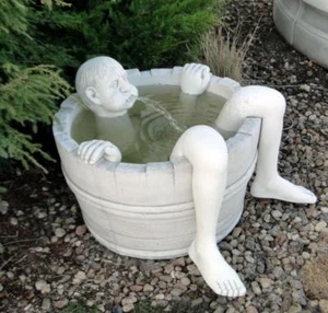 Steinbrunnen Springbrunnen Kaskadenbrunnen Zierbrunnen Figurenbrunnen MIT PUMPE - Bild 1 von 9