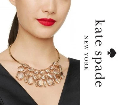 $398 NUEVO CON ETIQUETAS COLLAR KATE SPADE NUEVA YORK METAL VEGAS JOYAS DECLARACIÓN CLE Foto 1 de 3