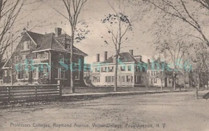 Poughkeepsie NY - RAYMOND AVENUE PROFESORS COTTAGES - Postcard Vassar College - Picture 1 of 2