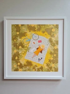 Digitale Illustration Schlafendes Mädchen, Fahrrad und Hund, vans, Kunstdruck - Bild 1 von 5