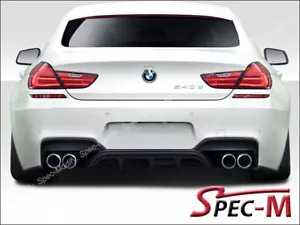 Difusor de parachoques trasero negro estilo rendimiento para 12-17 BMW F06 F12 F13 M deportes - Imagen 1 de 3