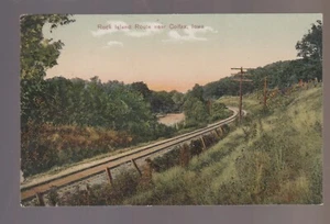 Colfax IOWA 1915 R.I. R.R. TRACKS Railroad Tracks ROCK ISLAND RAILWAY nr Newton - Picture 1 of 2