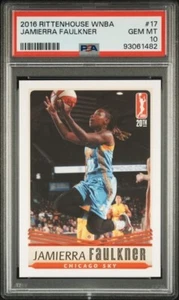 2016 Rittenhouse WNBA PSA 10 Jamierra Faulkner Chicago Sky Southern Mississippi - Picture 1 of 2