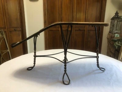 Antique Cast Iron Twisted Metal Shoe Salesman's Bench Stool Cobblers - Image 1 of 4