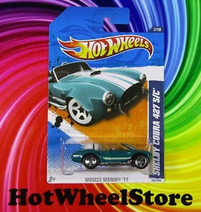 2011 Hot Wheels Teal SHELBY COBRA 427 S/C Hood Opens #107 HW70-052725 - Picture 1 of 8