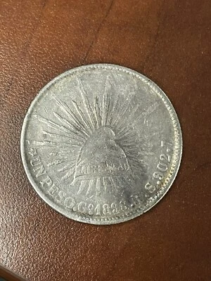 1898 MEXICO GO RS  2nd REPUBLIC SILVER GUANTANAMO MINT UN PESO - Image 1 of 2