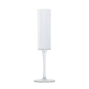 Clear 6 Cylindrical 6 oz Reusable Plastic Champagne Flute Glasses Party Events - Picture 1 of 9