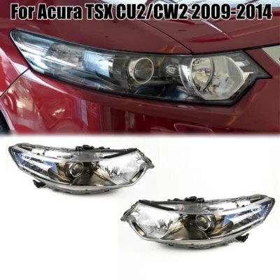 1 par de faros delanteros halógenos de repuesto sin bombilla para Acura TSX CU2/CW2 2009-14 Foto 1 de 4