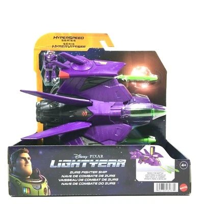 Barco de combate Disney Pixar Lightyear Zurg con figura serie HyperSpeed Foto 1 de 4