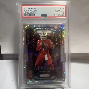 Prizm 2023 #32 Josh Allen senza huddle PSA 10! POP 3 banconote di bufalo a lastra pulita - Foto 1 di 5