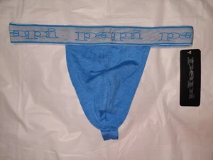 PAPI MENS UNDERWEAR THONG, SOLID LIGHT BLUE COLOR  SIZE LARGE L - Picture 1 of 3