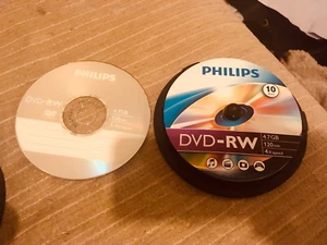 New Opened Philips DVD-RW 4.7Gb 120Min 4x Speed Discs x8 - Picture 1 of 1
