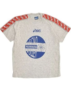 ASICS Boys Graphic T-Shirt Top 7-8 Years Grey Cotton QL15 - Picture 1 of 4