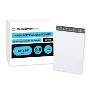 2.5 Mil Poly Mailers Shipping Bags Envelopes Premium Bag 19" x 24" 125 Pack - Picture 1 of 5