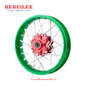 KEBEILEE CNC Aluminum Front Wheel V2 For LOSI Promoto MX motorcycle 1:4 Green - Picture 1 of 19