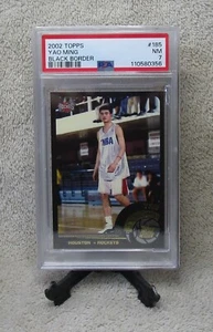 PSA 7 YAO MING 2002-03 Topps NBA Black Parallel Rookie Card #185 Serial #78/500 - Bild 1 von 9