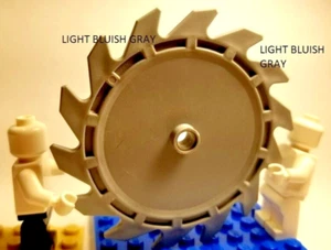 LEGO Minifigure Big SAW BLADE Light Blue Gray Weapon Mobster Mill Wood Technic - Picture 1 of 2