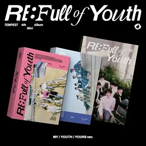 K-POP TEMPEST 6th Mini Album RE: Full of Youth 3Ver SET CD+P.Book+P.Card+Sticker - Imagen 1 de 8