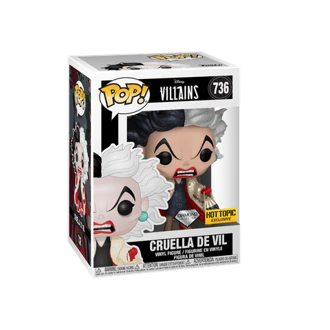 Funko POP! Disney Villains Cruella De Vil (Diamond Glitter) #736 Vinyl Figure Cover