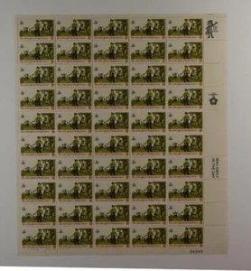 US SCOTT 1479 PANE OF 50 RISE OF INDEPENDENCE DRUMMER STAMPS 8 CENT FACE MNH - Picture 1 of 1