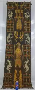 Lovely Indonesian Antique Sumba Ikat Hand Woven Wall Hanging/Shawl 202x60cms - Picture 1 of 14