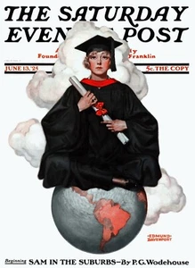 Saturday Evening Post 1925 Copertina Riproduzione Stampa Giclee - Foto 1 di 1