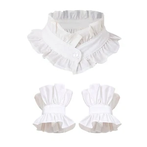 Rüschenkragen Rüschen Handfesseln für Renaissance Spiel Kostüm Zubehör - Bild 1 von 8