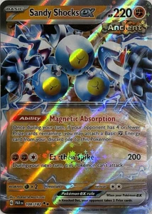 Pokemon TCG Sandy Shocks ex - 108/182 108/182 Holofoil SV04: Paradox Rift - Picture 1 of 2